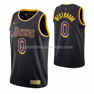 Maillot Los Angeles Lakers Russell Westbrook NO 0 Statement 2021-22 Noir