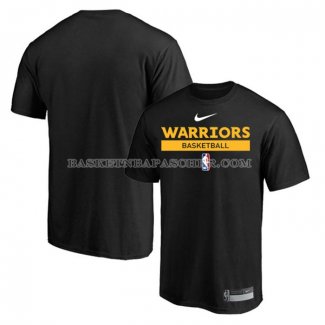 Maillot Manche Courte Golden State Warriors Practice Performance 2022-23 Noir