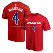 Maillot Manche Courte Washington Wizards Russell Westbrook Rouge