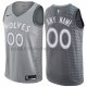 Maillot Minnesota Timberwolves Personnalise Ville 2017-18 Gris