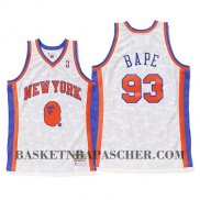 Maillot New York Knicks Bape Mitchell & Ness Blanc