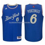 Maillot Noel New York Porzingis 2015 Bleu
