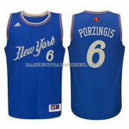 Maillot Noel New York Porzingis 2015 Bleu
