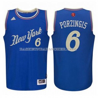 Maillot Noel New York Porzingis 2015 Bleu