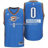 Maillot Noel Oklahoma City Thunder Westbrook 2014 Bleu