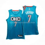 Maillot Oklahoma City Thunder Carmelo Anthony NO 7 Ville 2018-19 Bleu