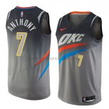 Maillot Oklahoma City Thunder Carmelo Anthony Ville 2018 Gris Maillot Oklahoma City Thunder Carmelo Anthony Ville 2018 Gris