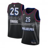 Maillot Philadelphia 76ers Ben Simmons Ville 2020-21 Noir