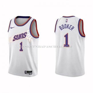 Maillot Phoenix Suns Devin Booker NO 1 Association 2022-23 Blanc