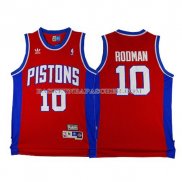 Maillot Retro Detroit Pistons Rooman Rouge
