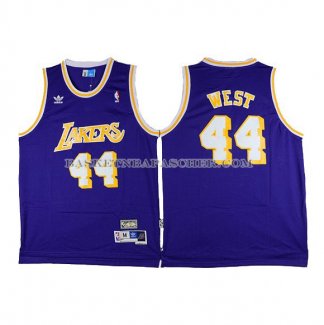Maillot Retro Los Angeles Lakers West Purpura