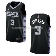 Maillot San Antonio Spurs Keldon Johnson NO 3 Statement 2022-23 Noir