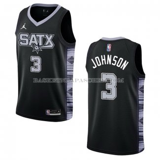 Maillot San Antonio Spurs Keldon Johnson NO 3 Statement 2022-23 Noir
