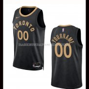 Maillot Tornto Raptors Personnalise Ville 2022-23 Noir