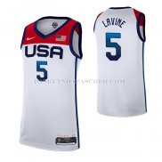 Maillot USA 2021 Zach Lavine No 5 Blanc