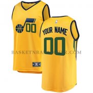 Maillot Utah Jazz Personnalise 2017-18 Jaune