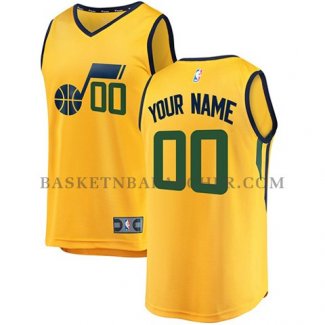 Maillot Utah Jazz Personnalise 2017-18 Jaune