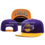 Casquette Los Angeles Lakers leather Purpura Or