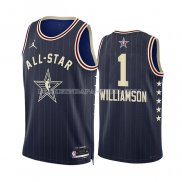 Maillot All Star 2024 New Orleans Pelicans Zion Williamson NO 1 Bleu