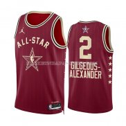 Maillot All Star 2024 Oklahoma City Thunder Shai-gilgeous Alexander NO 2 Rouge