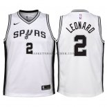 Maillot Enfant San Antonio Spurs Leonard 2017-18 Bla