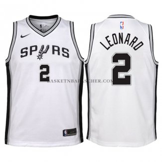Maillot Enfant San Antonio Spurs Leonard 2017-18 Bla
