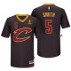 Maillot Authentique Manche Courte Cleveland Cavaliers Smith Noir