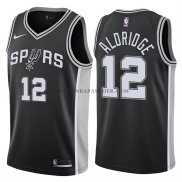 Maillot Authentique San Antonio Spurs Aldridge 2017-18 Noir