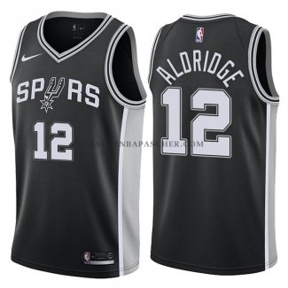 Maillot Authentique San Antonio Spurs Aldridge 2017-18 Noir