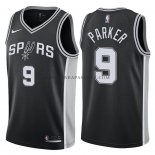 Maillot Authentique San Antonio Spurs Parker 2017-18 Noir