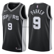 Maillot Authentique San Antonio Spurs Parker 2017-18 Noir