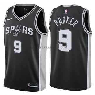 Maillot Authentique San Antonio Spurs Parker 2017-18 Noir