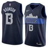 Maillot Dallas Mavericks Jalen Brunson Statement 2018 Bleu