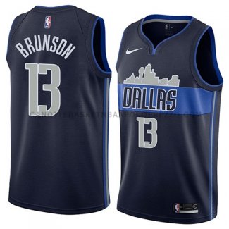 Maillot Dallas Mavericks Jalen Brunson Statement 2018 Bleu