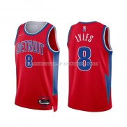 Maillot Detroit Pistons Trey Lyles NO 8 Ville 2021-22 Rouge