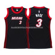 Maillot Femme Miami Heat Wade Noir