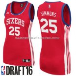 Maillot Femme Philadelphia 76ers Simmons Rouge
