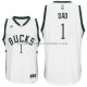 Maillot Fete des peres Milwaukee Bucks Dad Blanc