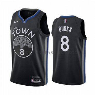 Maillot Golden State Warriors Alec Burks Ville Noir
