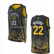 Maillot Golden State Warriors Andrew Wiggins NO 22 Ville 2022-23 Noir
