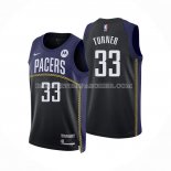 Maillot Indiana Pacers Myles Turner NO 33 Ville 2022-23 Bleu
