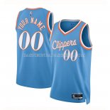 Maillot Los Angeles Clippers Personnalise Ville 2021-22 Bleu
