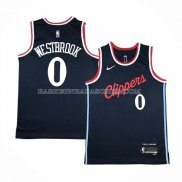 Maillot Los Angeles Clippers Russell Westbrook NO 0 Icon 2024-25 Bleu