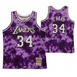 Maillot Los Angeles Laker Shaquille O'neal No 34 Galaxy Volet