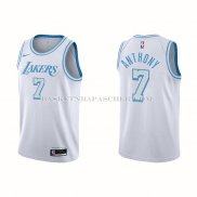 Maillot Los Angeles Lakers Carmelo Anthony NO 7 Ville 2020-21 Blanc