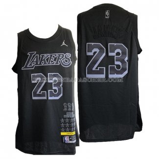 Maillot Los Angeles Lakers LeBron James No 23 MVP Noir2