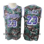 Maillot Los Angeles Lakers Lebron James Camouflage Vert
