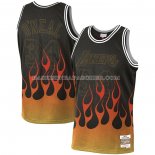 Maillot Los Angeles Lakers Shaquille O'neal Flames Noir