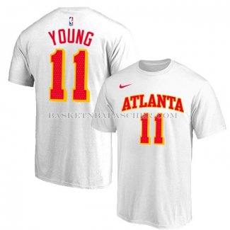 Maillot Manche Courte Atlanta Hawks Trae Young Association Blanc