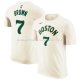 Maillot Manche Courte Boston Celtics Jaylen Brown Ville 2023-24 Creme